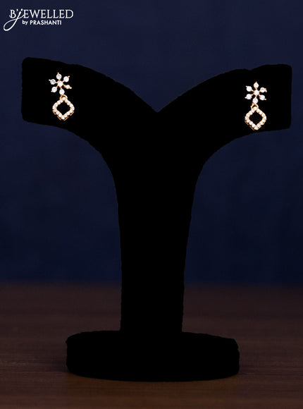 Zircon haaram with cz stones in gold finish