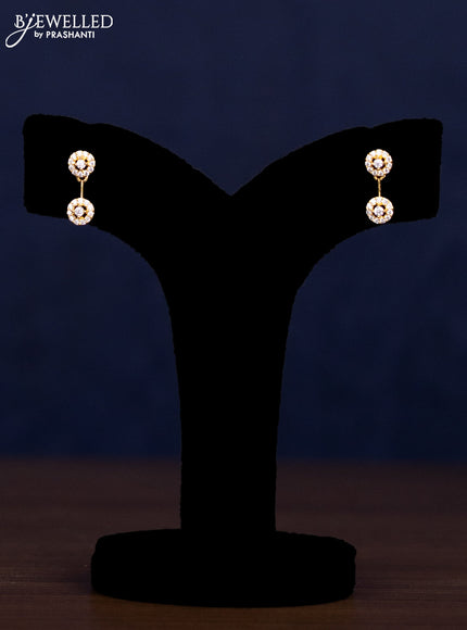 Zircon haaram with cz stones in gold finish