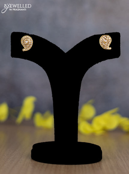 Pearl necklace manga pendant with cz stones