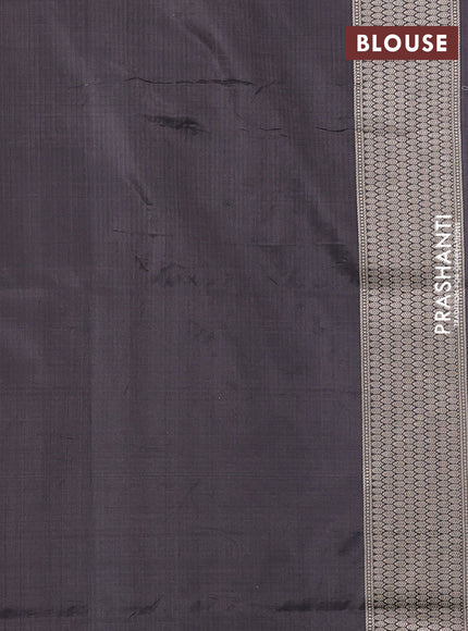 Banarasi uppada silk saree grey shade with allover zari woven brocade weaves and zari woven border