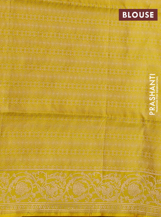 Banarasi uppada silk saree wine shade and yellow with allover thread & zari weaves and zari woven border