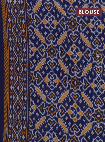 Semi patola saree pink and peacock blue with allover wevy weaves and simple border