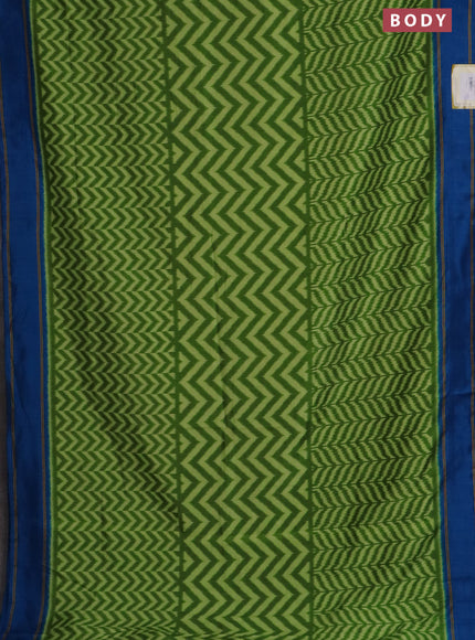 Semi patola saree light green and cs blue with allover wevy weaves and simple border