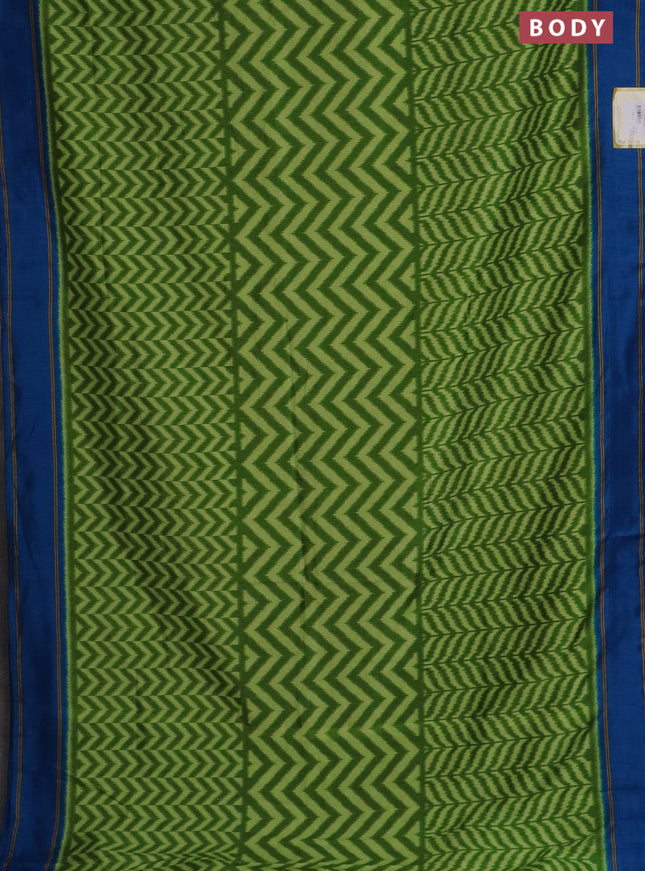 Semi patola saree light green and cs blue with allover wevy weaves and simple border