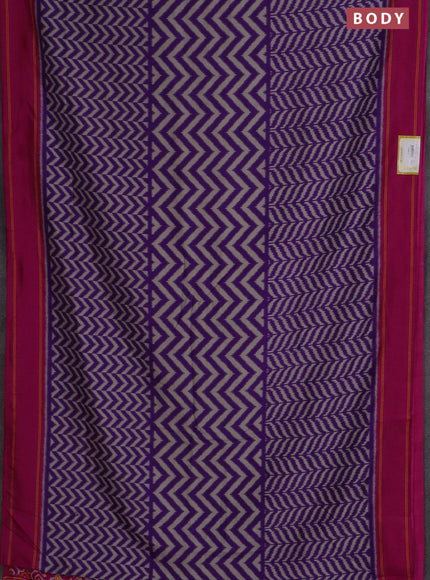 Semi patola saree violet and dark pink with allover wevy weaves and simple border