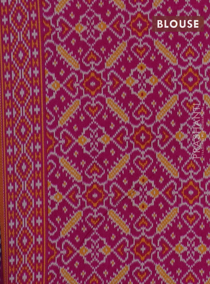 Semi patola saree violet and dark pink with allover wevy weaves and simple border