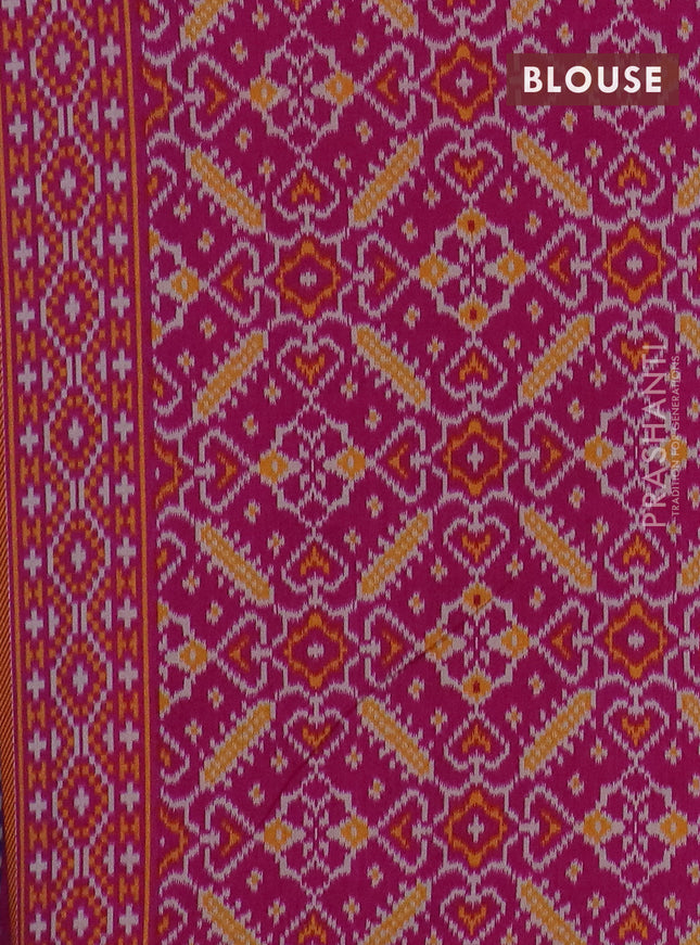 Semi patola saree violet and dark pink with allover wevy weaves and simple border