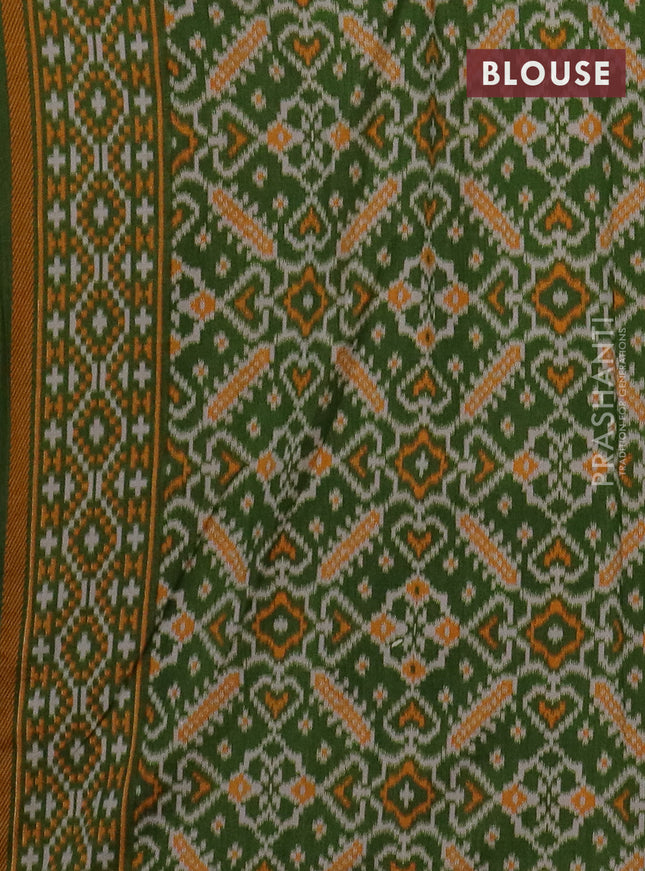 Semi patola saree wine shade and green with allover wevy weaves and simple border