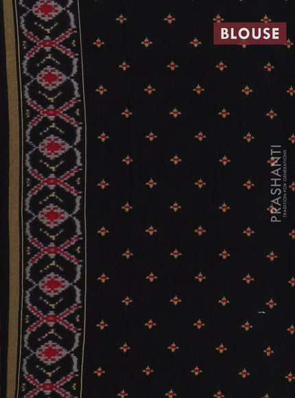 Semi patola saree red and black with geometric weaves and woven border