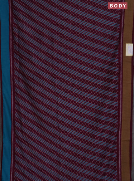 Semi patola saree wine shade with allover prints and woven border