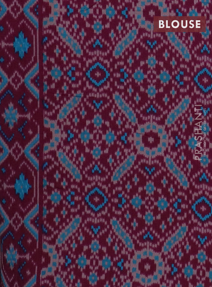 Semi patola saree wine shade with allover prints and woven border
