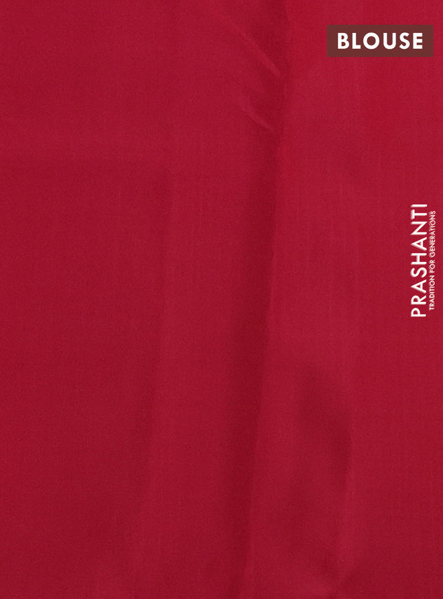 Kanchipuram silk saree yellow and dark pink with allover self emboss & zari weaves in borderless style