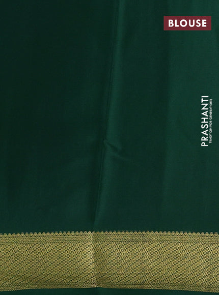 Pure mysore silk saree pink and green with zari woven buttas and zari woven border