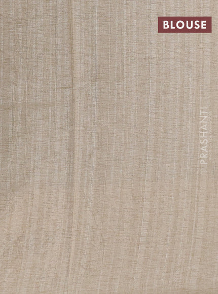 Semi tussar saree elaichi green and beige with allover bandhani prints and embroidery cut work border