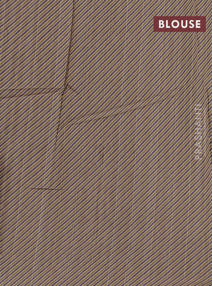 Semi tussar saree pastel lavender and beige with allover bandhani prints and embroidery cut work border