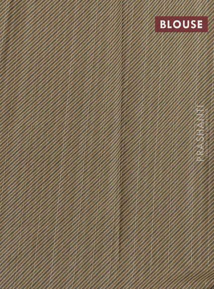 Semi tussar saree sap green shade and beige with allover bandhani prints and embroidery cut work border