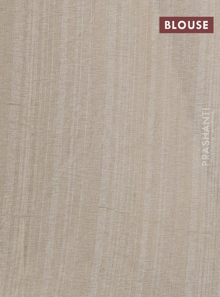 Semi tussar saree peacock blue and beige with allover bandhani prints and embroidery work border