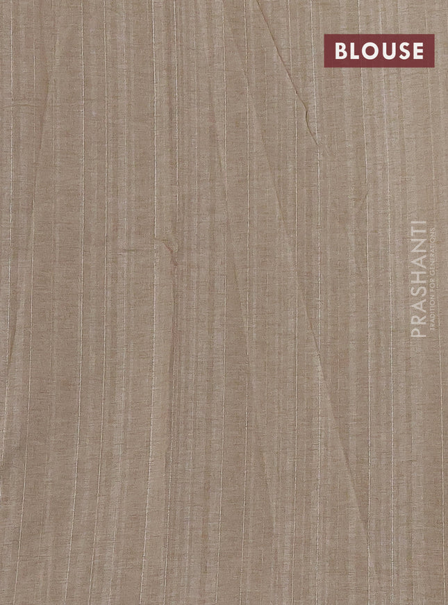 Semi tussar saree maroon and beige with allover bandhani prints and embroidery work border