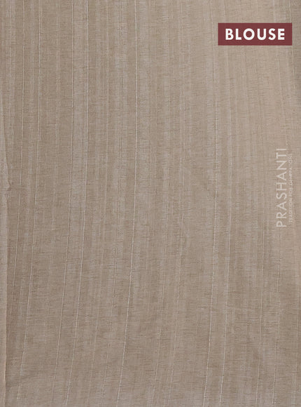 Semi tussar saree black and beige with allover bandhani prints and embroidery work border