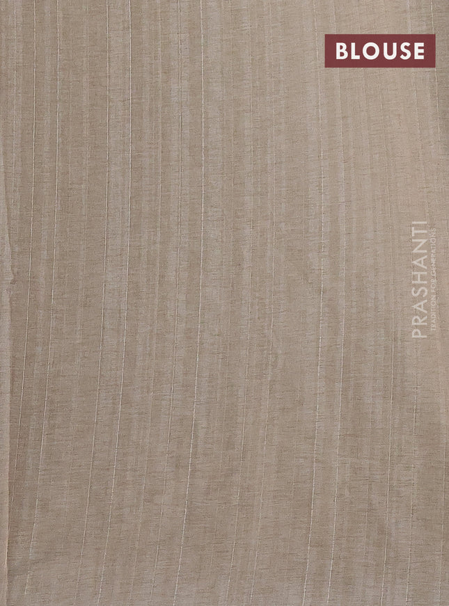 Semi tussar saree black and beige with allover bandhani prints and embroidery work border