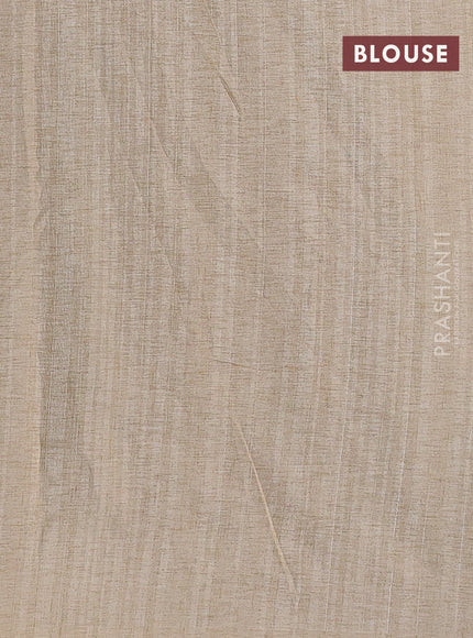 Semi tussar saree maroon and beige with allover bandhani prints and embroidery cut work border