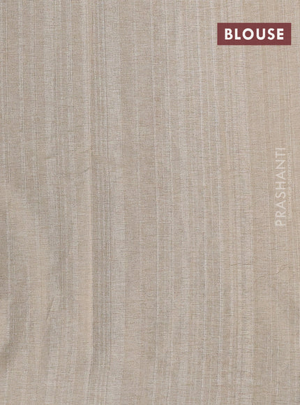 Semi tussar saree black and beige with allover bandhani prints and embroidery cut work border