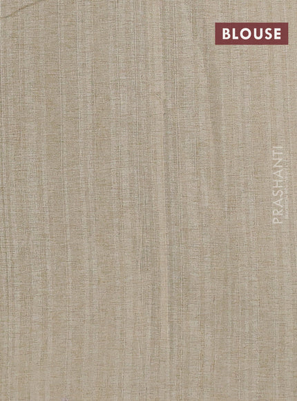 Semi tussar saree black and beige with allover bandhani prints and embroidery work border