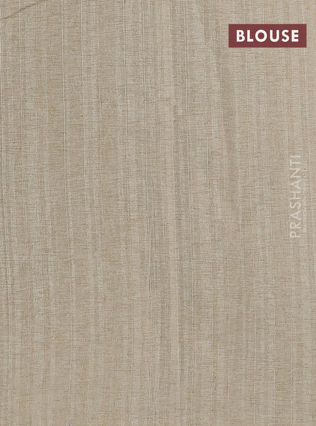 Semi tussar saree black and beige with allover bandhani prints and embroidery work border