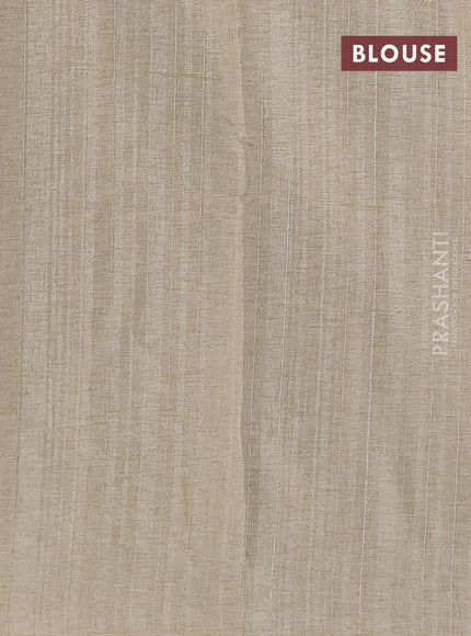 Semi tussar saree wine shade and beige with allover bandhani prints and embroidery work border