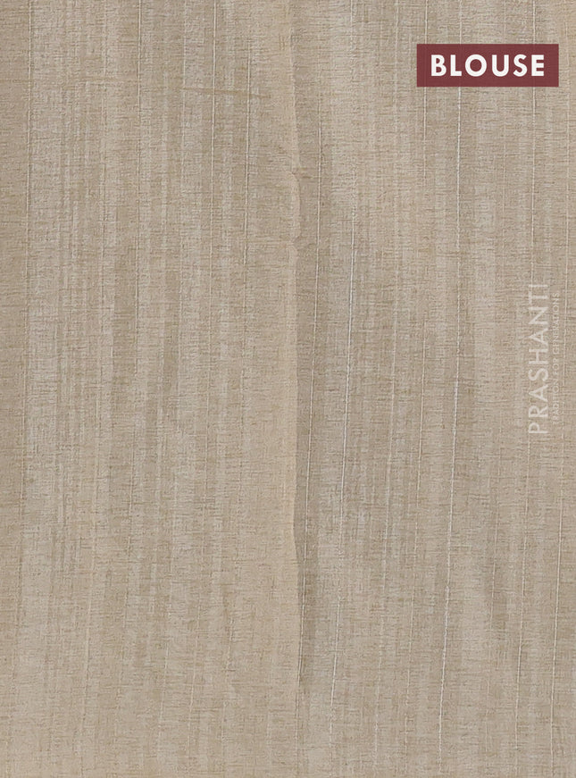 Semi tussar saree wine shade and beige with allover bandhani prints and embroidery work border