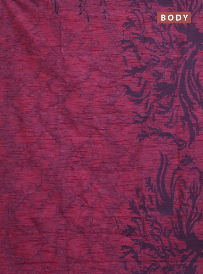 Banarasi semi matka saree maroon shade with allover thread weaves in borderless style