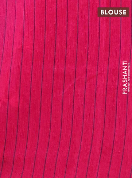 Banarasi semi matka saree pink and blue with allover thread weaves in borderless style