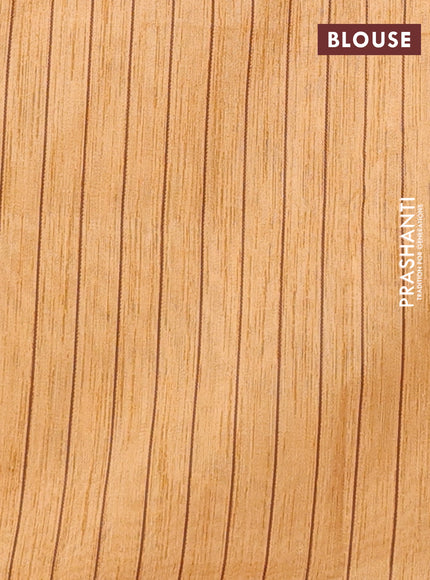 Banarasi semi matka saree sandal with allover thread weaves in borderless style