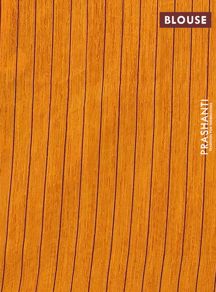 Banarasi semi matka saree mustard yellow with allover thread weaves in borderless style