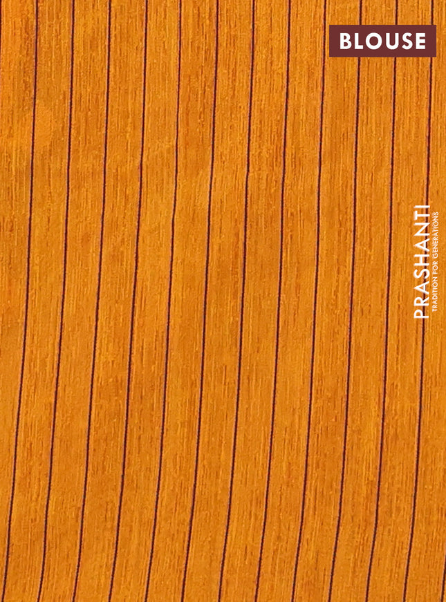 Banarasi semi matka saree mustard yellow with allover thread weaves in borderless style