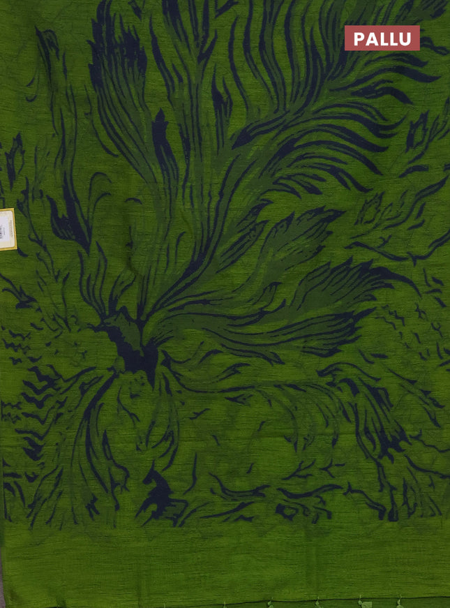 Banarasi semi matka saree light green with allover thread weaves in borderless style