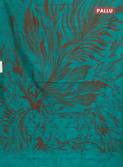 Banarasi semi matka saree green with allover thread weaves in borderless style