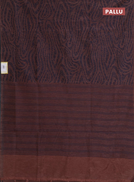 Banarasi semi matka saree pastel brown with allover thread weaves in borderless style