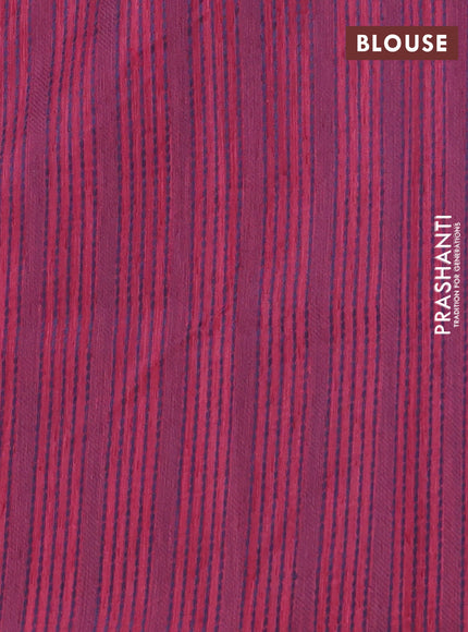 Banarasi semi matka saree pink shade with allover thread weaves in borderless style