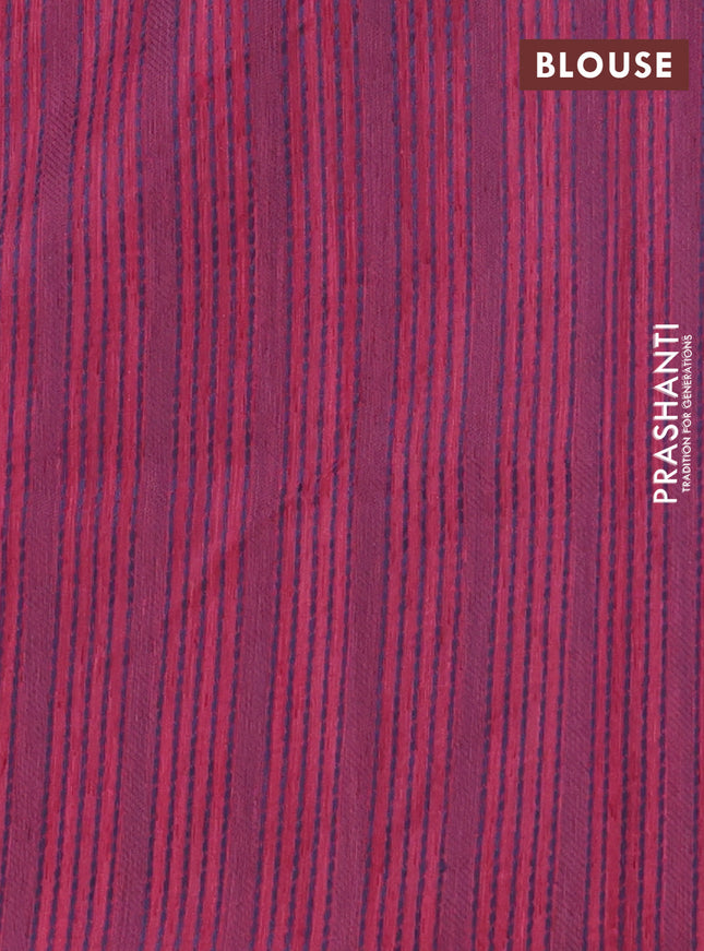 Banarasi semi matka saree pink shade with allover thread weaves in borderless style