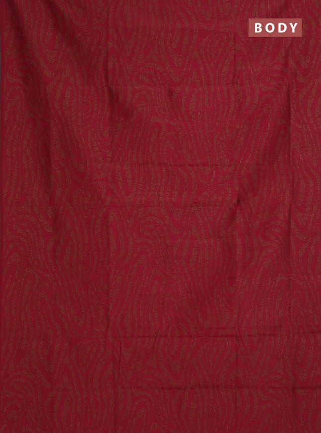 Banarasi semi matka saree dark pink with allover thread weaves in borderless style