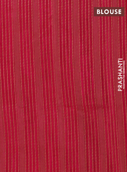 Banarasi semi matka saree dark pink with allover thread weaves in borderless style