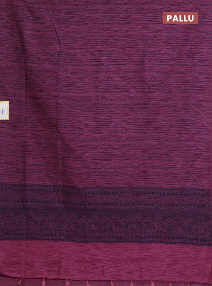 Banarasi semi matka saree mauve pink with allover thread weaves in borderless style