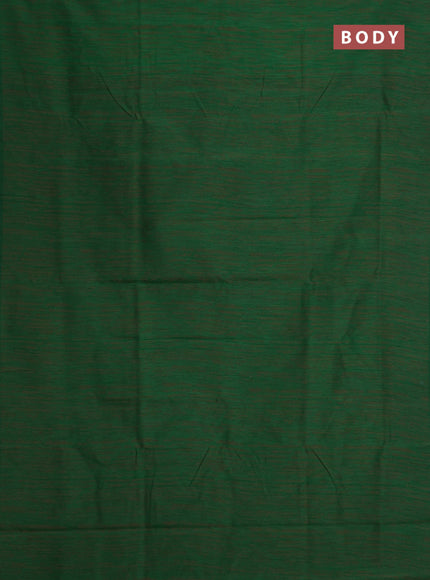 Banarasi semi matka saree green with allover thread weaves in borderless style