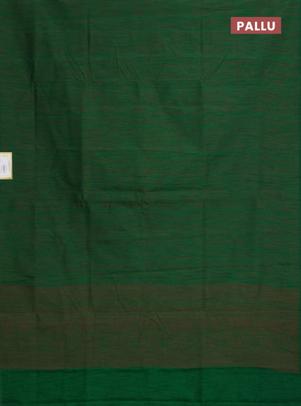 Banarasi semi matka saree green with allover thread weaves in borderless style