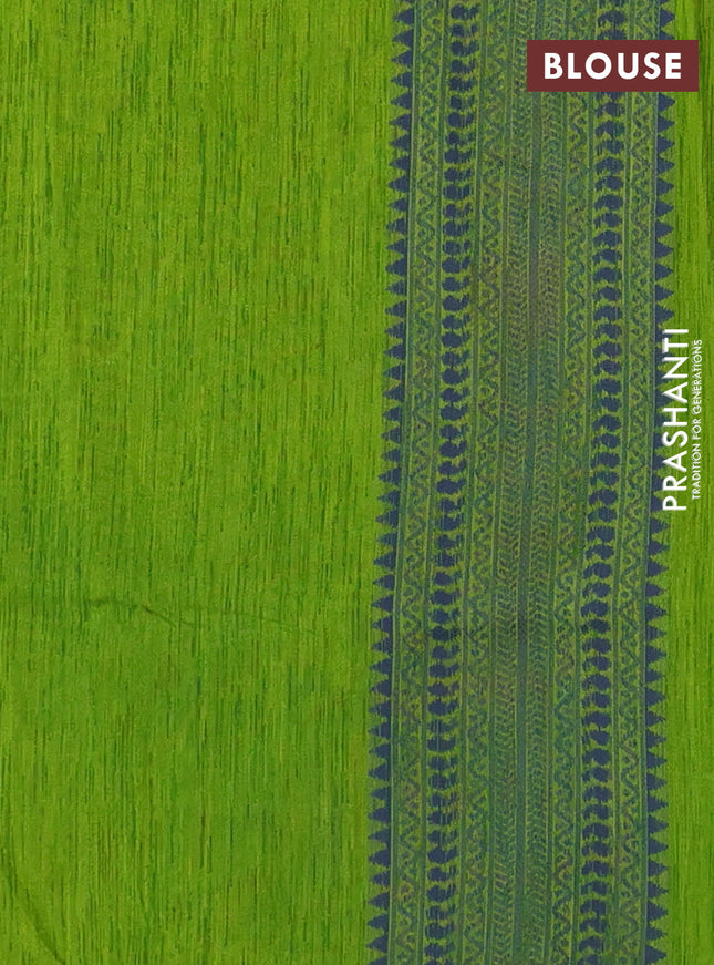 Banarasi semi matka saree light green with allover thread weaves in borderless style