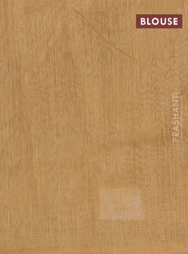 Banarasi semi matka saree sandal with allover thread woven leaf butta weaves in borderless style