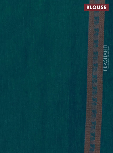 Banarasi semi matka saree cs blue with allover thread woven leaf butta weaves in borderless style