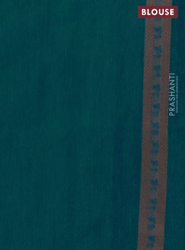 Banarasi semi matka saree cs blue with allover thread woven leaf butta weaves in borderless style