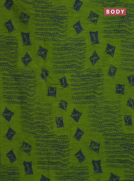 Banarasi semi matka saree light green with allover thread weaves and thread woven border